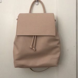Charles and Keith pink leather backpack